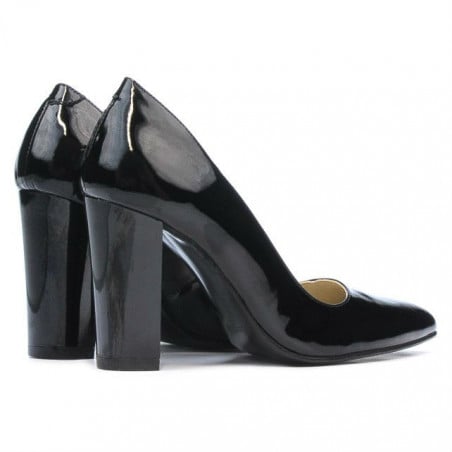 Elegante Damenschuhe 1261 Lack Schwarz
