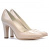 Elegante Damenschuhe 1243 Lack Beige Perlmut