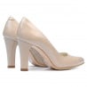 Elegante Damenschuhe 1243 Lack Beige Perlmut