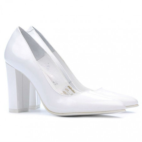 Elegante Damenschuhe 1261 Lack Weiß