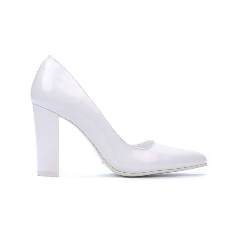 Elegante Damenschuhe 1261 Lack Weiß