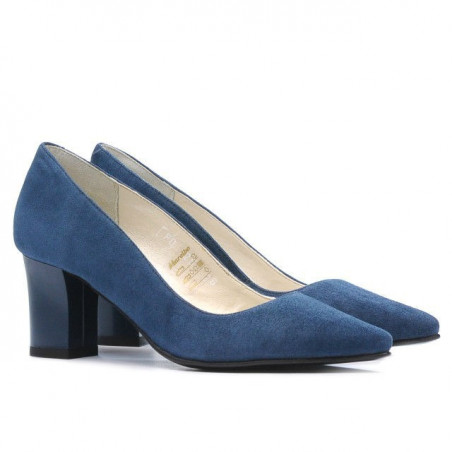 Elegante Damenschuhe 1253 Türkis Antilope