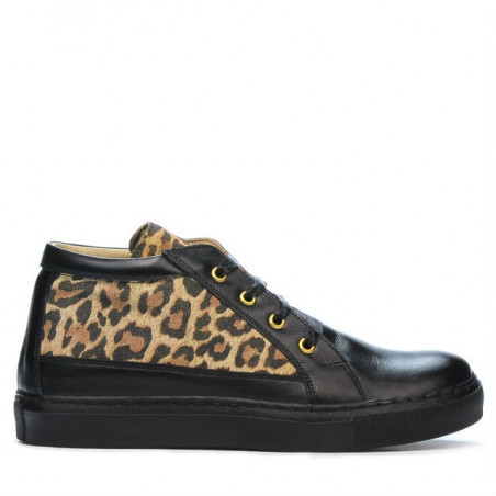 Damenstiefel 3290 schwarz+Tigerprint