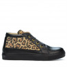 Damenstiefel 3290 schwarz+Tigerprint