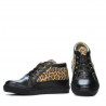 Damenstiefel 3290 schwarz+Tigerprint