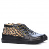 Damenstiefel 3290 schwarz+Tigerprint