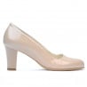 Elegante Damenschuhe 1209 Lack Beige Perlmutt