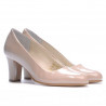 Elegante Damenschuhe 1209 Lack Beige Perlmutt