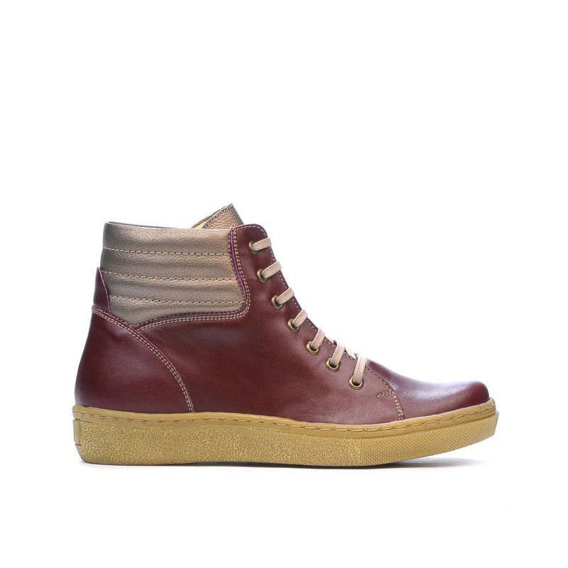 Damenstiefeletten 3310 bordeaux kombiniert