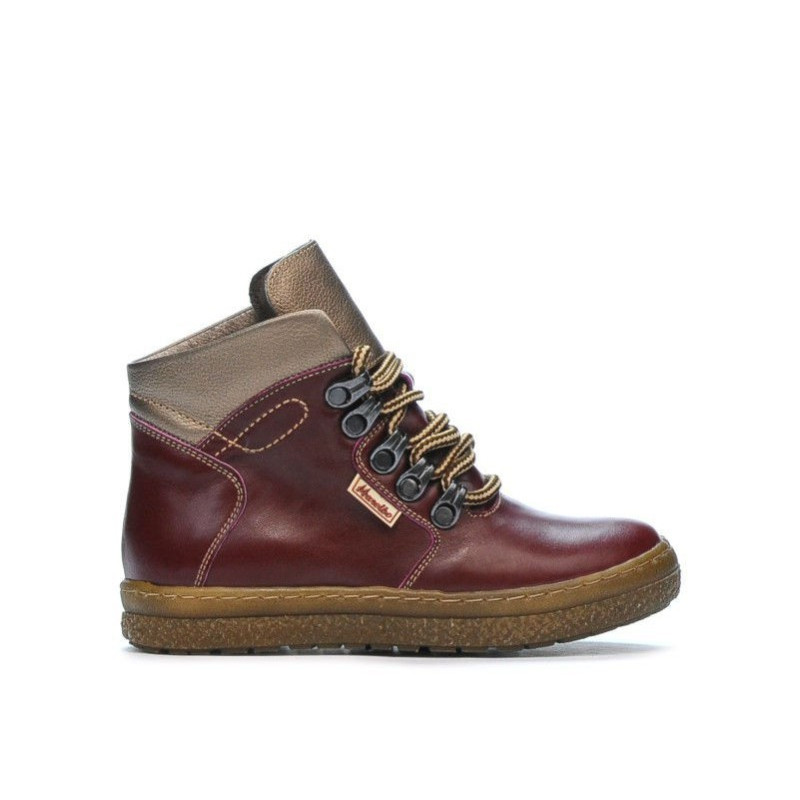 Kinderstiefel 3006 Bordeaux kombiniert