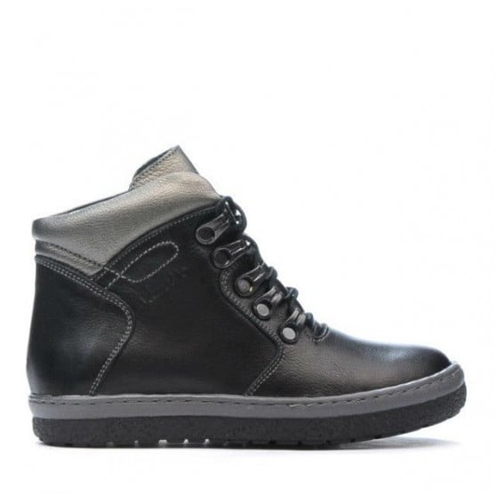 Kinderstiefel 3006 schwarz kombiniert Kinderstiefel 3006 schwarz kombiniert
