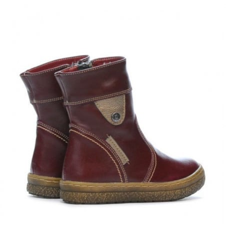 Kleinkinder-Stiefeletten 34c Bordeaux+Kupfer