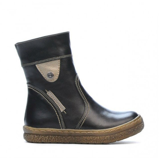 Kleinkinderstiefel 34c schwarz+kupfer Kleinkinderstiefel 34c schwarz+kupfer