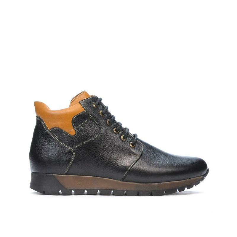 Herrenstiefel 495 schwarz+braun