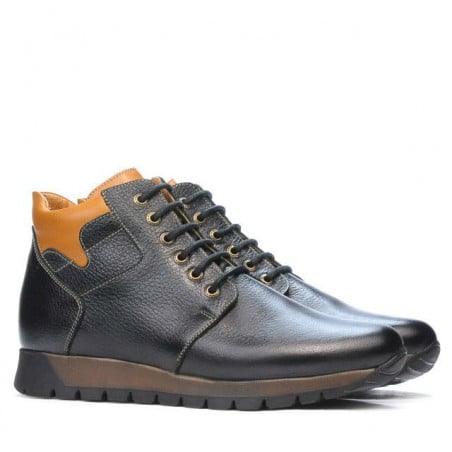 Herrenstiefel 495 schwarz+braun
