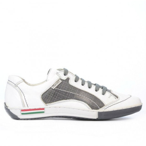 Jugendsportschuhe 307 Krepp weiß+grau Jugendsportschuhe 307 Krepp weiß+grau