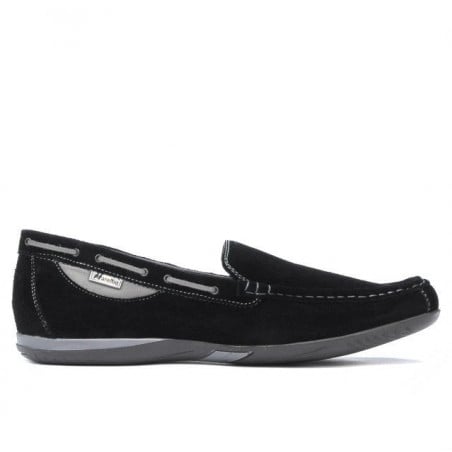 Herren Mokassins 719 schwarzer Wildleder