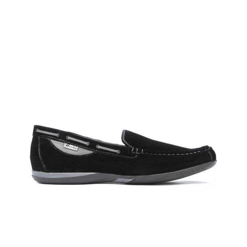 Herren Mokassins 719 schwarzer Wildleder