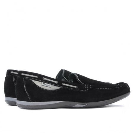 Herren Mokassins 719 schwarzer Wildleder