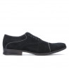Herrenschuhe casual / elegant 738 schwarz Velours