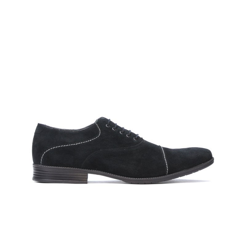 Herrenschuhe casual / elegant 738 schwarz Velours
