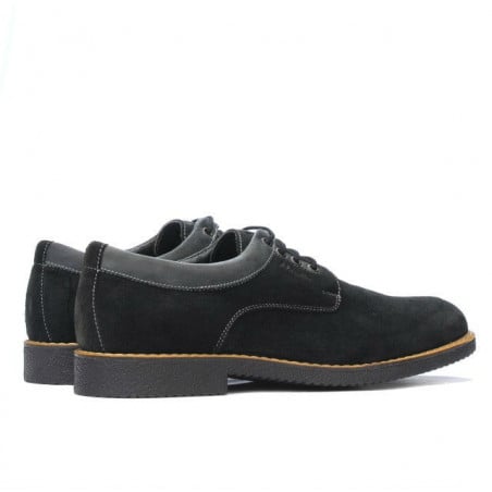 Herrenschuhe Casual 739 schwarzes Veloursleder