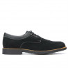 Herrenschuhe Casual 739 schwarzes Veloursleder