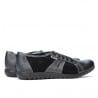 Herrensportschuhe 748 grau petrol kombiniert