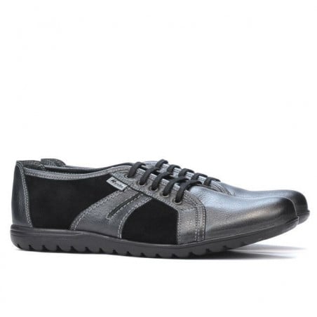 Herrensportschuhe 748 grau petrol kombiniert
