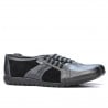 Herrensportschuhe 748 grau petrol kombiniert