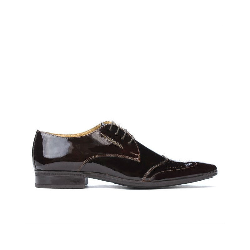 Elegante Herrenschuhe 792 Lack Bordeaux