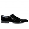 Elegant Schuhe 796 Schwarz Velours kombiniert