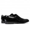 Elegant Schuhe 796 Schwarz Velours kombiniert