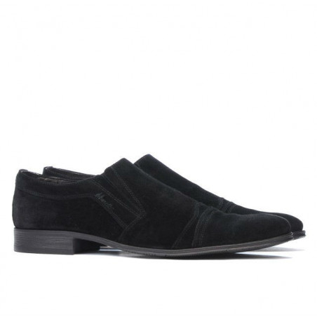 Elegante Herrenschuhe 796m schwarzes Velours