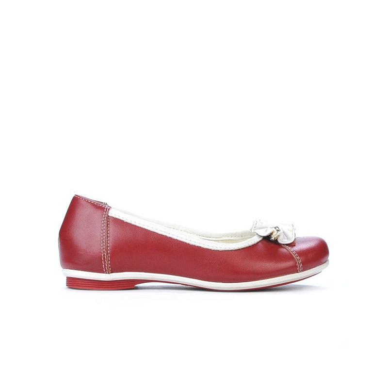 Kinderschuhe 129 rot+weiß
