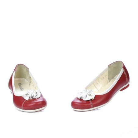 Kinderschuhe 129 rot+weiß