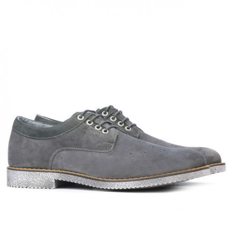 Herrenschuhe casual 739 anthrazit Velour