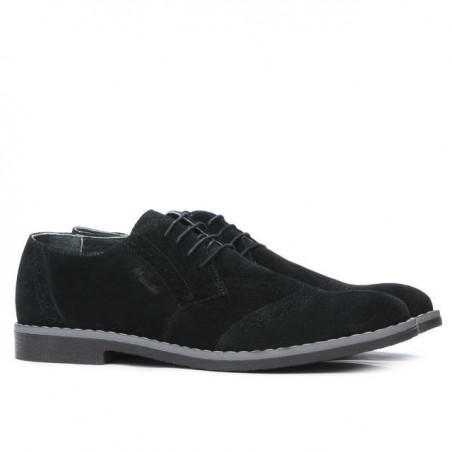 Freizeitschuhe / elegante Herrenschuhe 746 schwarz Velours