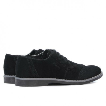 Freizeitschuhe / elegante Herrenschuhe 746 schwarz Velours