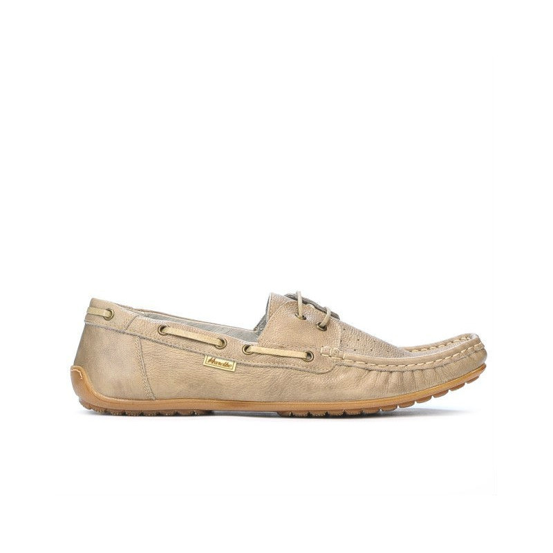 Herren-Mokassins 778p perforiert Sandfarbe
