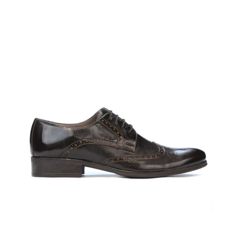 Freizeitschuhe Herren 783 Lack Kaffee