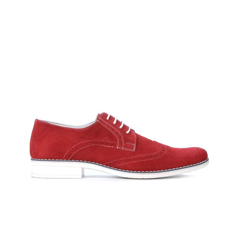 Herren Freizeitschuhe 783 rot Velours