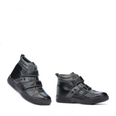 Kinderschuhe 3207-1 schwarz+grau