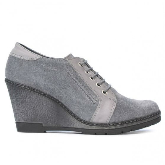 Damen Freizeitschuhe 625 grau Velour kombiniert Damen Freizeitschuhe 625 grau Velour kombiniert
