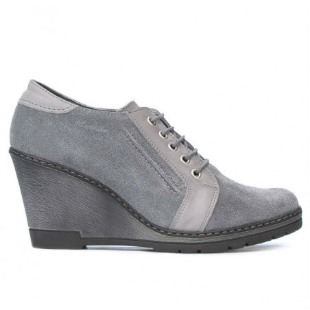 Damen Freizeitschuhe 625 grau Velour kombiniert