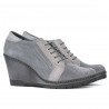 Damen Freizeitschuhe 625 grau Velour kombiniert