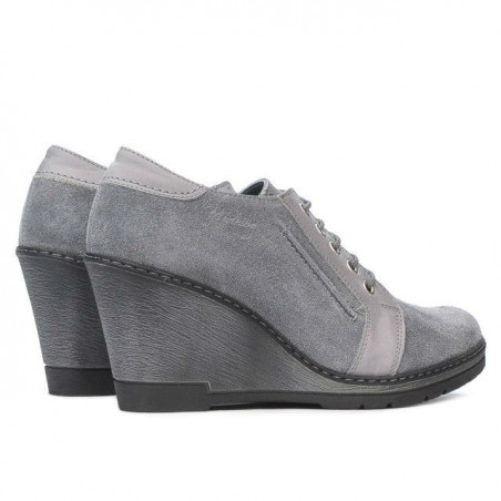 Damen Freizeitschuhe 625 grau Velour kombiniert