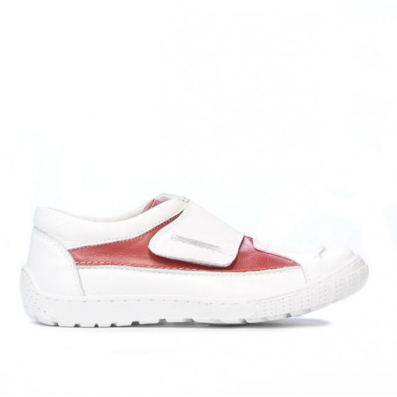 Kinderschuhe 107 weiß+rot