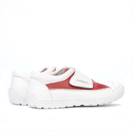 Kinderschuhe 107 weiß+rot