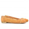 Damenballerinas 631 perforiertes braunes Wildleder